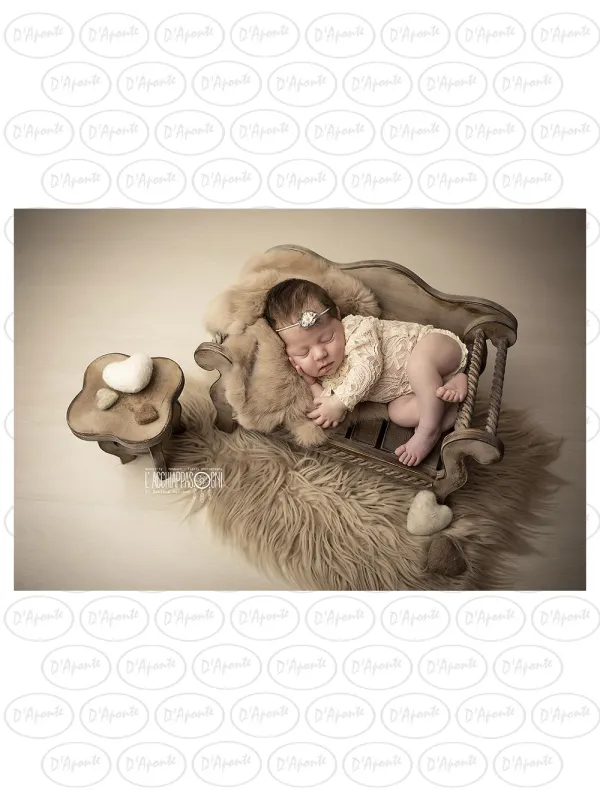 D'APONTE NEWBORN NB026 BAROQUE BENCH WITH TABLE | D'Aponte | Newborn Accessories