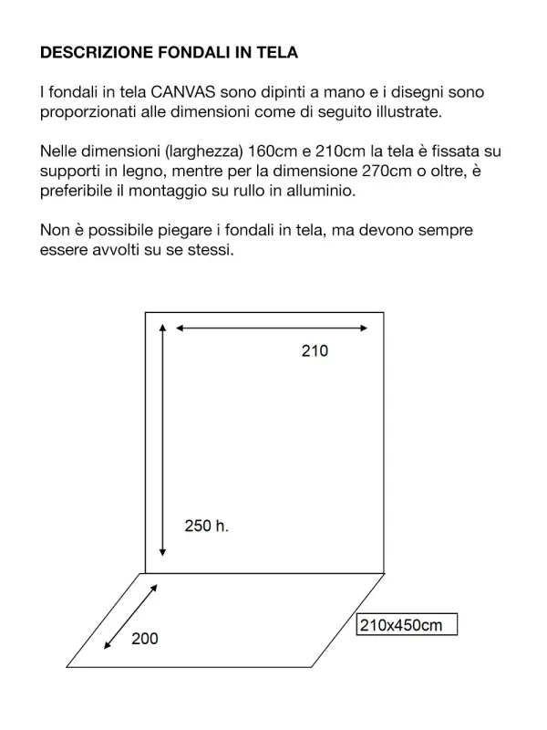 D'APONTE FONDALE IN TELA KS 08-400-M (210X450hCM)