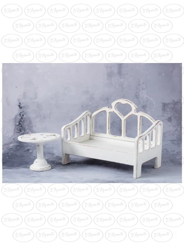D'APONTE NEWBORN NB046 LETTINO E TAVOLINO CUORE