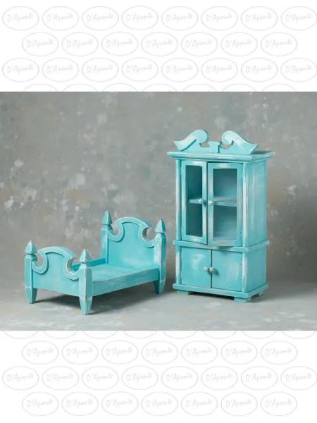 D'APONTE NEWBORN NB054 LIGHT BLUE BED AND WARDROBE KIT | D'Aponte | Newborn Accessories