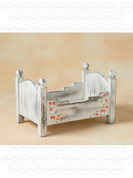 D'APONTE NEWBORN NB060L WHITE BED WITH FLOWERS | D'Aponte | Newborn Accessories 2