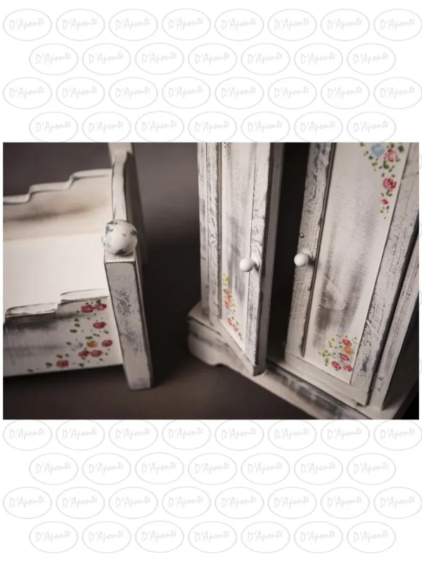 D'APONTE NEWBORN NB060 WHITE BED AND WARDROBE KIT WITH FLOWERS | D'Aponte | Newborn Accessories