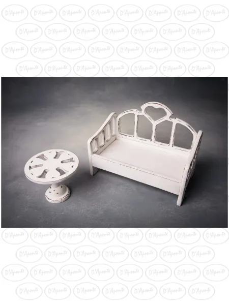 D'APONTE NEWBORN NB046 HEART BED AND TABLE | D'Aponte | Newborn Accessories 2