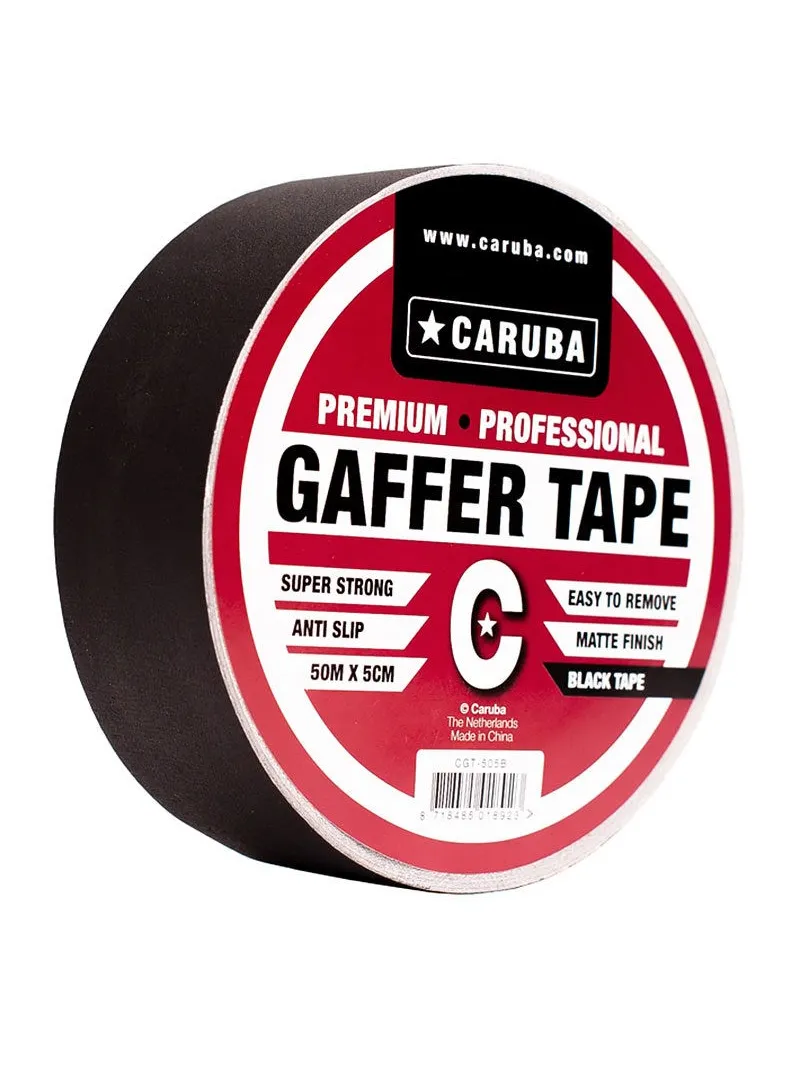 CARUBA Gaffer Black Ribbon 50m x 5cm | D'Aponte | Studio Accessories