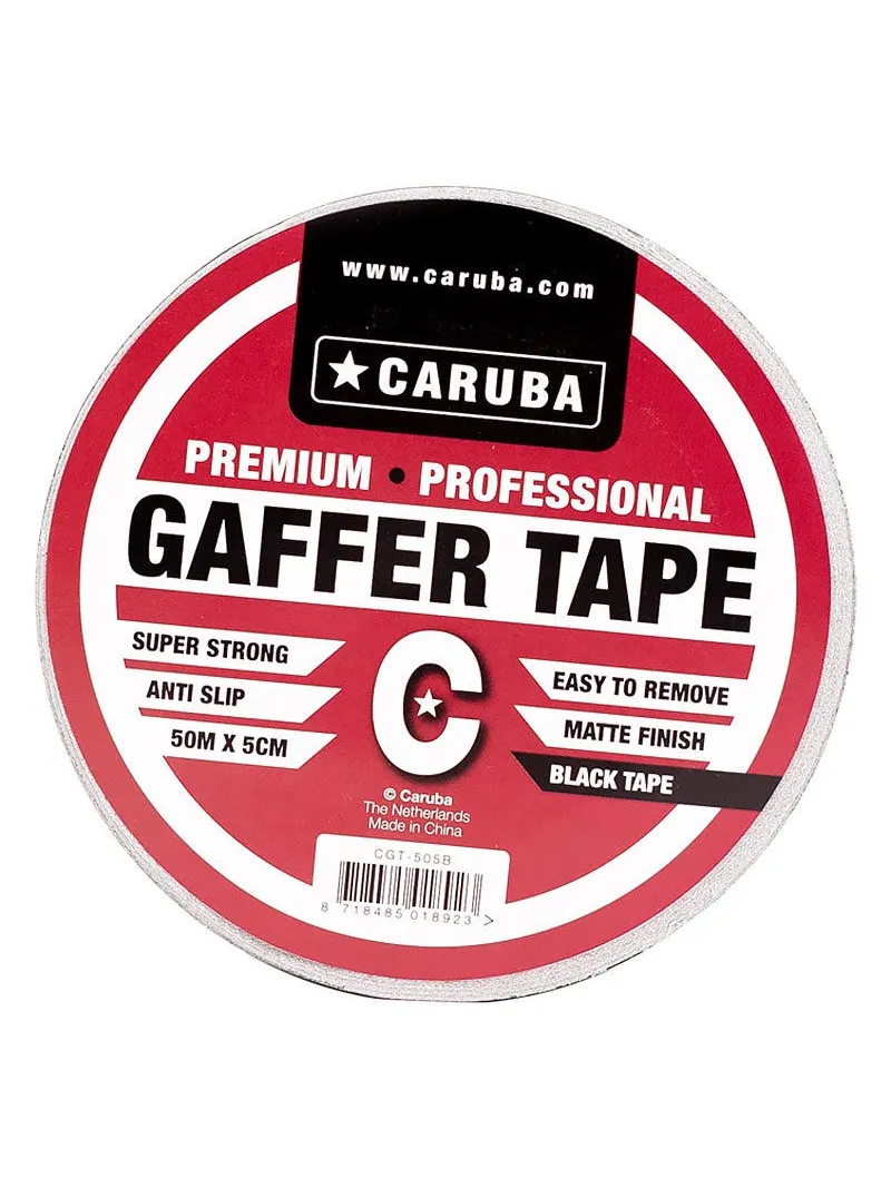 CARUBA CGT-505B Gaffer Nastro nero 50mt x 5cm