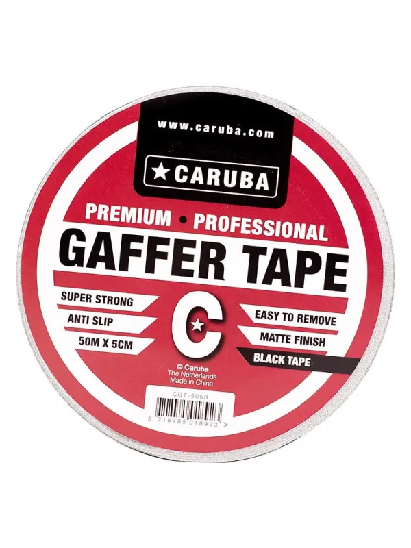 CARUBA Gaffer Black Ribbon 50m x 5cm | D'Aponte | Studio Accessories