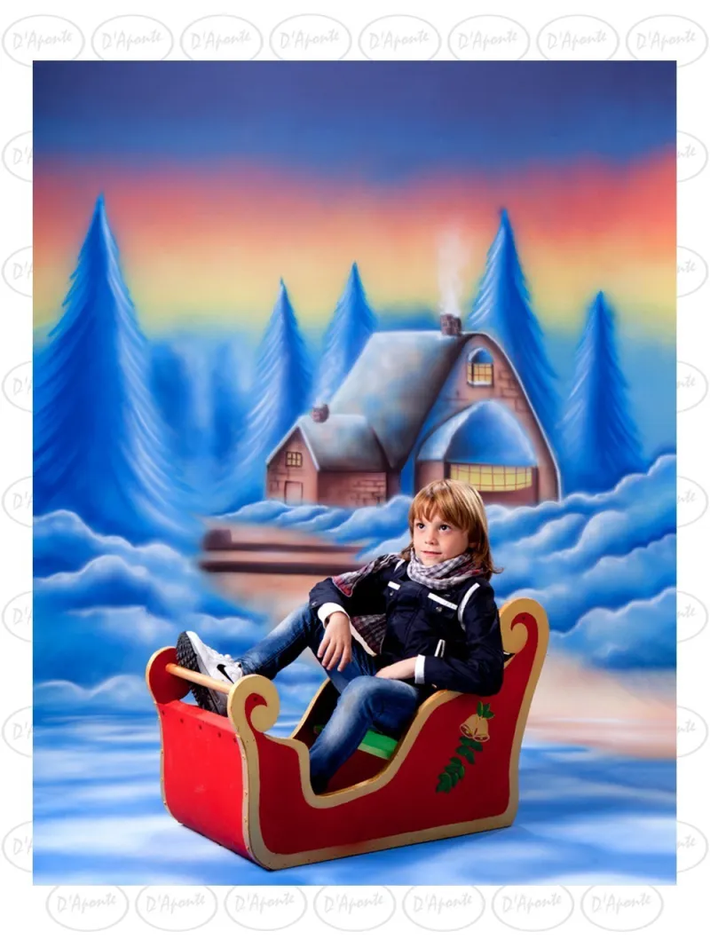 D'APONTE CHRISTMAS CANVAS BACKDROP SB 12-323 | D'Aponte | Printed Christmas Backdrop