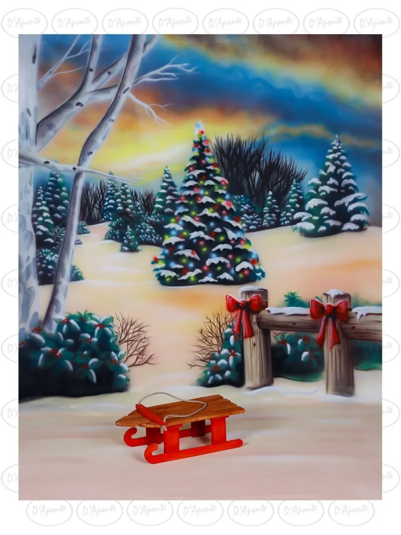 D'APONTE CHRISTMAS CANVAS BACKDROP SB 12-323 | D'Aponte | Printed Christmas Backdrop