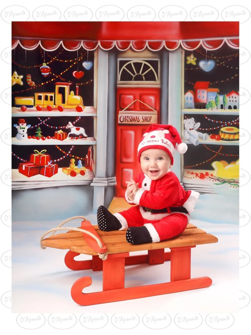 D'APONTE CHRISTMAS CANVAS BACKDROP SB 12-323 | D'Aponte | Printed Christmas Backdrop