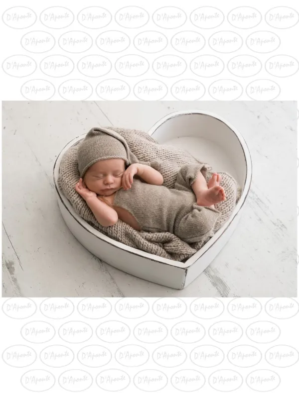 D'APONTE NEWBORN NB021 WHITE HEART | D'Aponte | Newborn Accessories