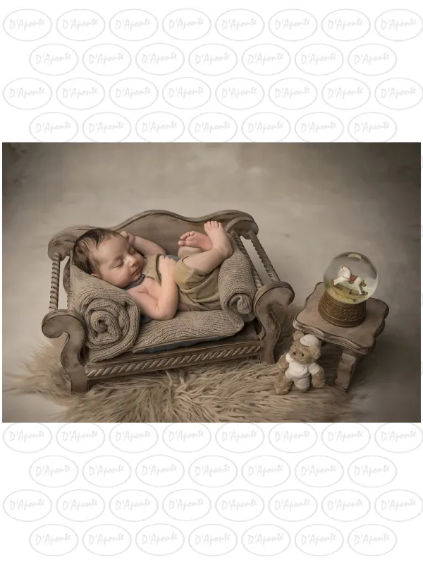 D'APONTE NEWBORN NB026 BAROQUE BENCH WITH TABLE | D'Aponte | Newborn Accessories