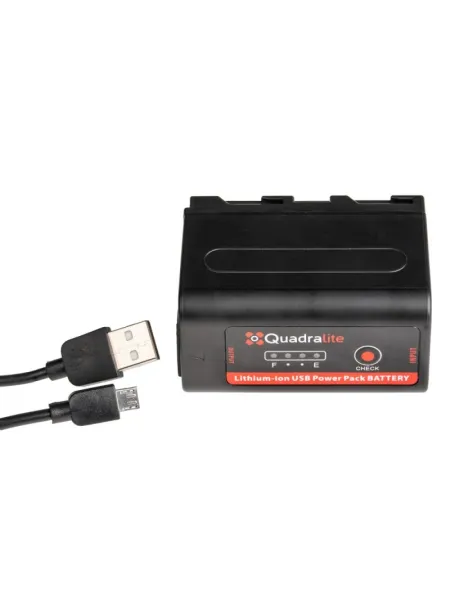 Quadralite NP-F750 7.2V 5200mAh 37.5Wh accumulator z USB | D'Aponte | Batterie e Caricabat