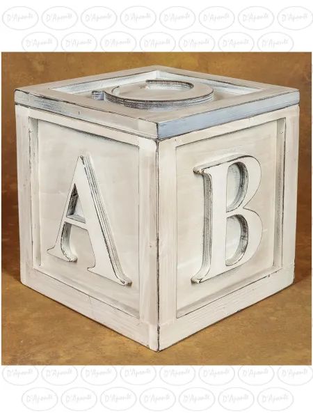 D'APONTE NEWBORN NB091 CUBE WITH LETTERS | D'Aponte | Newborn Accessories