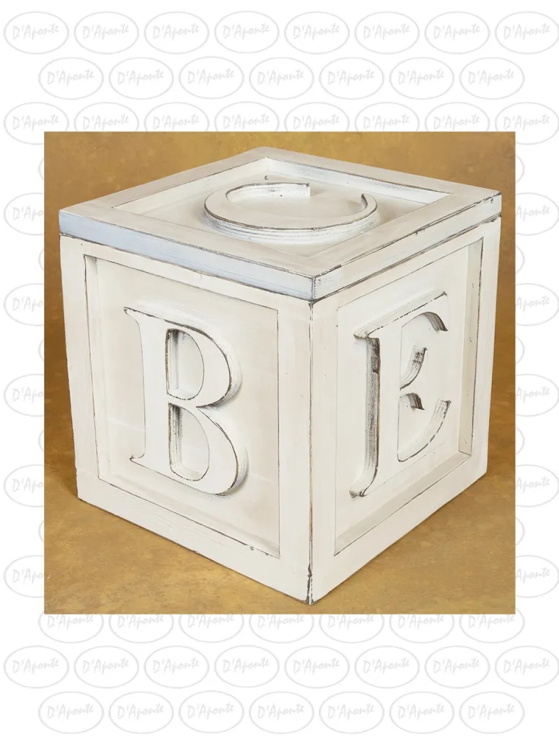 D'APONTE NEWBORN NB091 CUBE WITH LETTERS | D'Aponte | Newborn Accessories