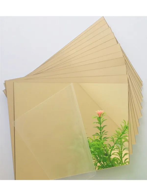 D'APONTE SPECCHIO PLAN Sp. 3mm h. 200x100cm - ORO RIGIDO