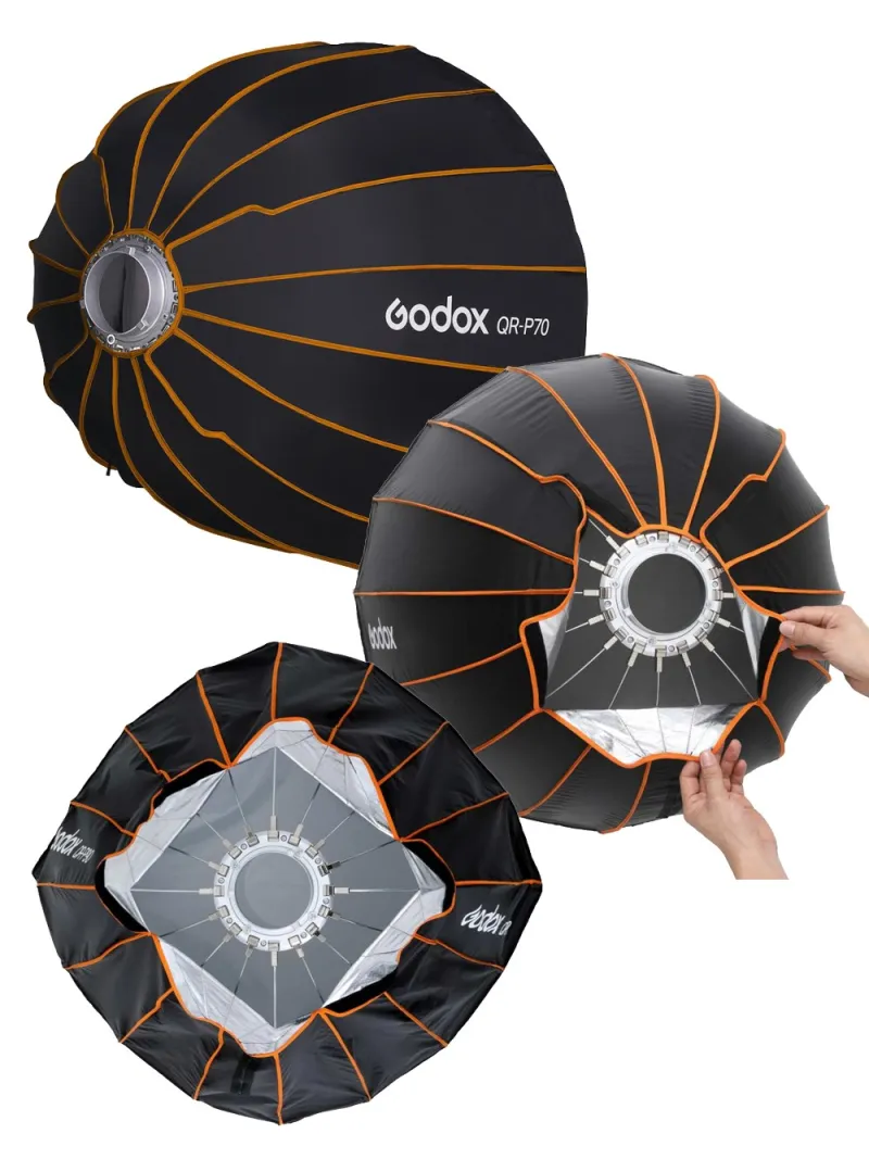GODOX QR-P70 Parabolic Softbox with quick release - Bowens Attach | D'Aponte | Softbox