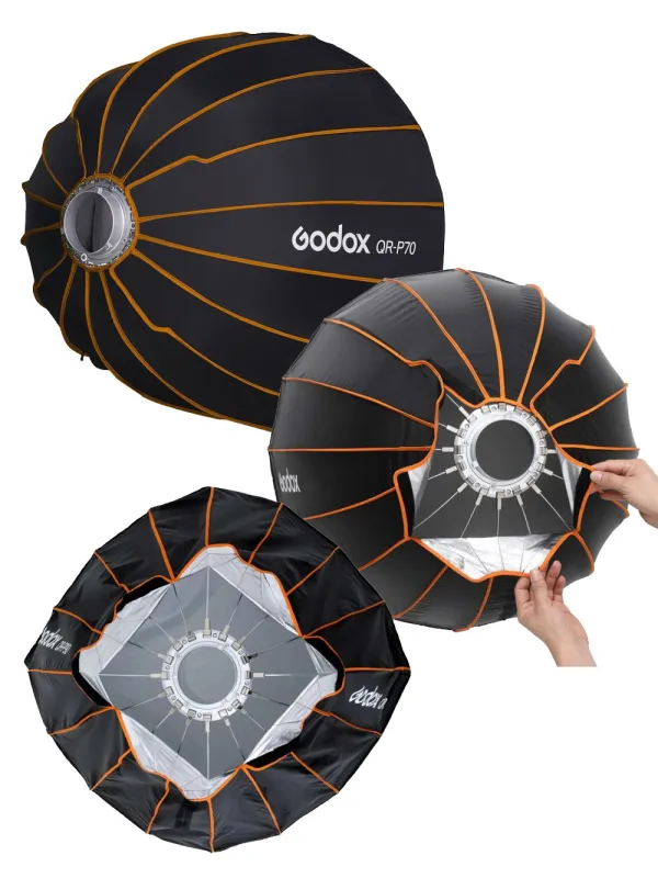GODOX QR-P70 Parabolic Softbox with quick release - Bowens Attach | D'Aponte | Softbox