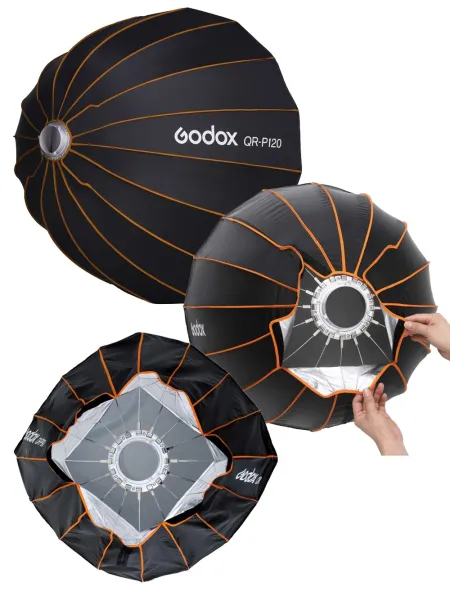 GODOX QR-P120 Quick Release Parabolic Softbox - Bowens Attack | D'Aponte | Softbox 2