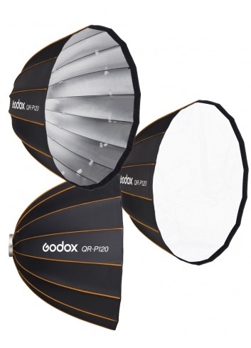 GODOX QR-P120 Softbox Parabolico a sgancio rapido - Attacco Bowens - Richiudibile