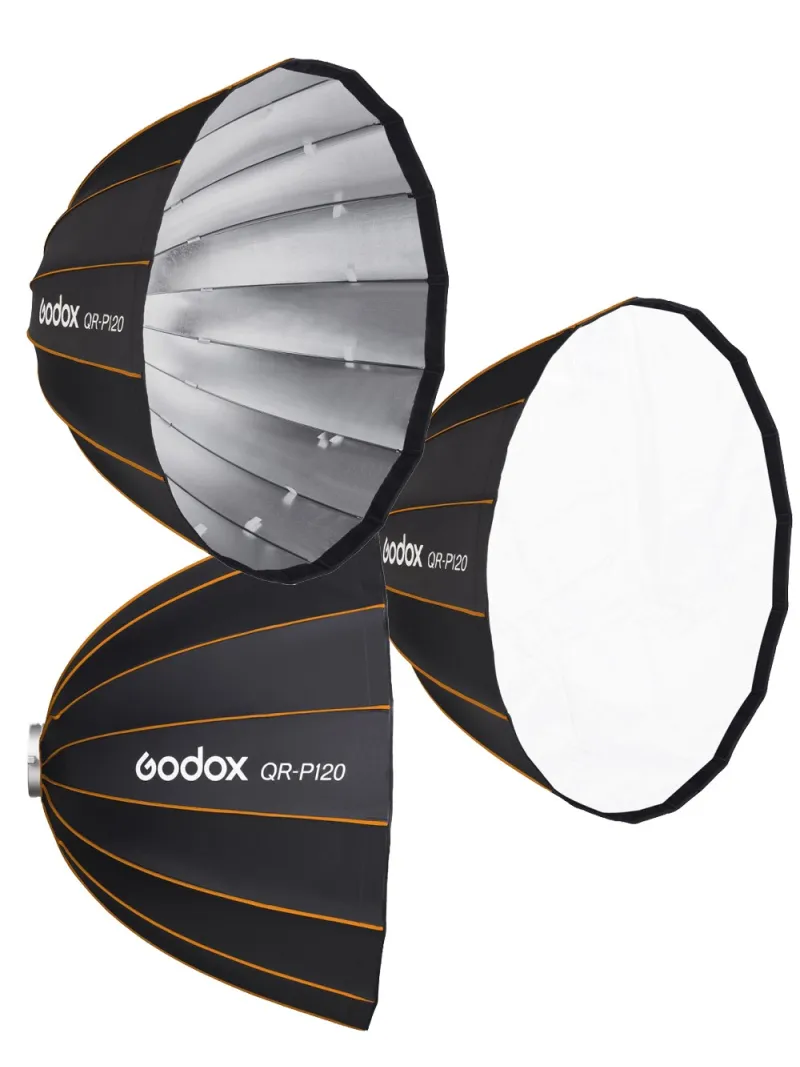 GODOX QR-P120 Softbox Parabolico a sgancio rapido - Attacco Bowens - Richiudibile