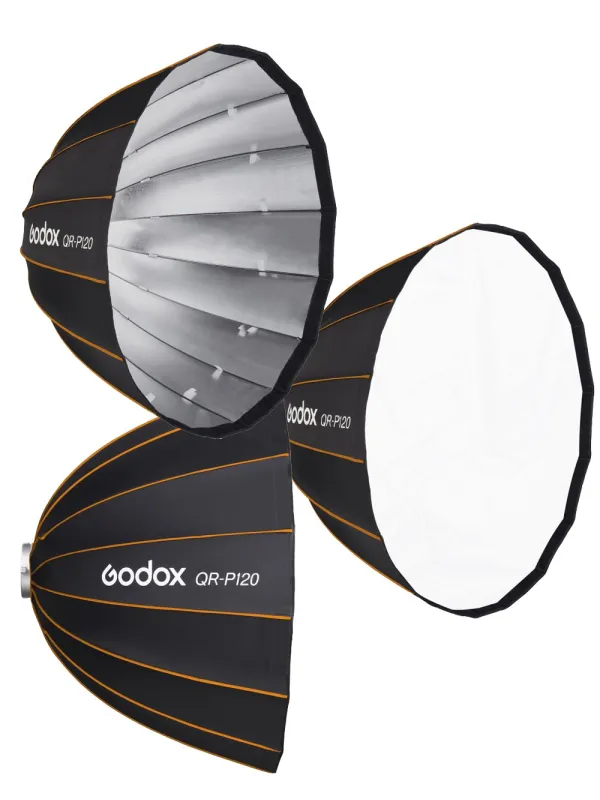 GODOX QR-P120 Softbox Parabolico a sgancio rapido - Attacco Bowens - Richiudibile