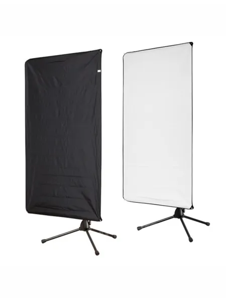 AURORA Reflective Panel 100x180cm Black/White with Frame. | D'Aponte | Reflective and diffusing panels