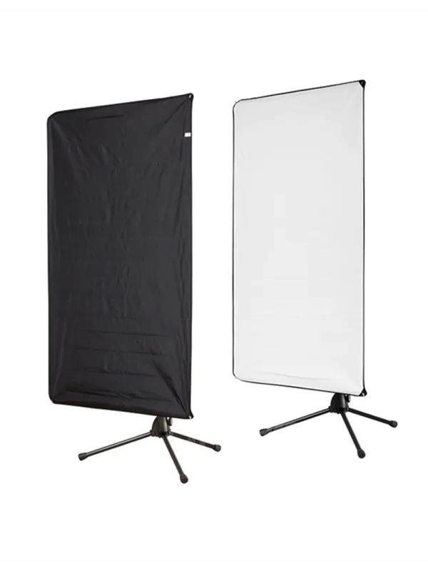 AURORA Reflective Panel 100x180cm Black/White with Frame. | D'Aponte | Reflective and diffusing panels