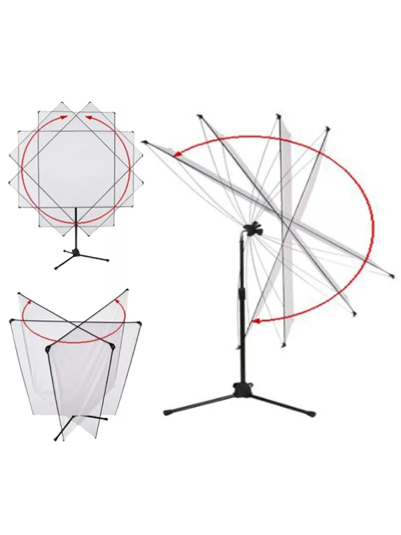 AURORA Pannello Riflettente 100x180cm Argento/Bianco con Supporto