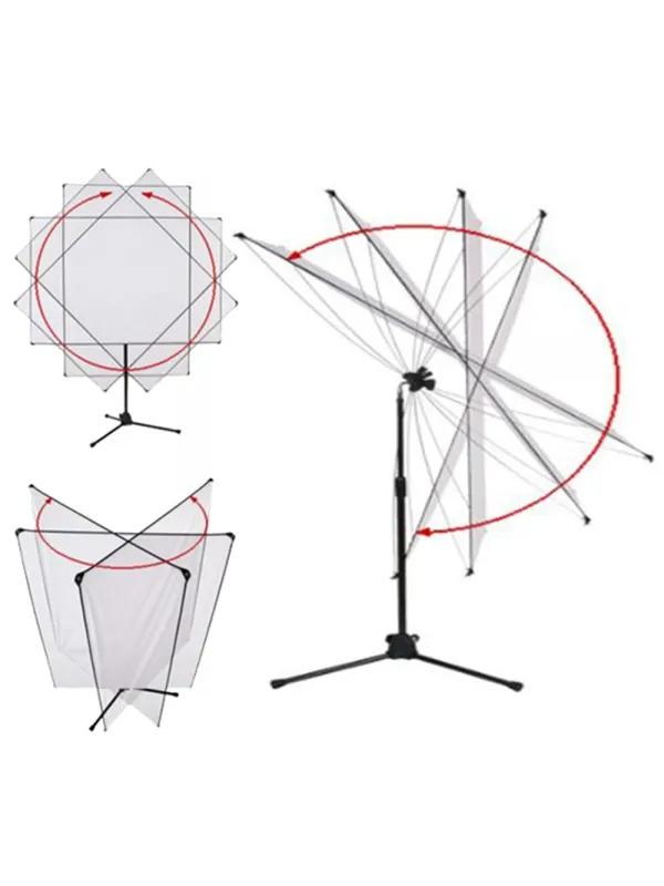 AURORA Pannello Riflettente 100x180cm Argento/Bianco con Supporto