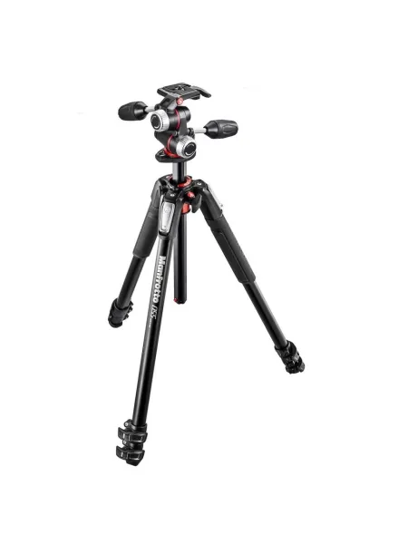 MANFROTTO 055 kit - alu 3-section horiz. column tripod with head | D'Aponte | Tripods, Monopods and Heads