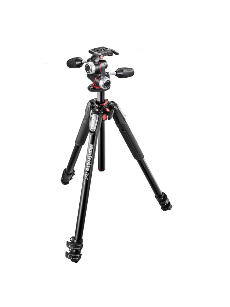 MANFROTTO Kit 055 a 3 sezioni in alluminio con testa a 3 vie