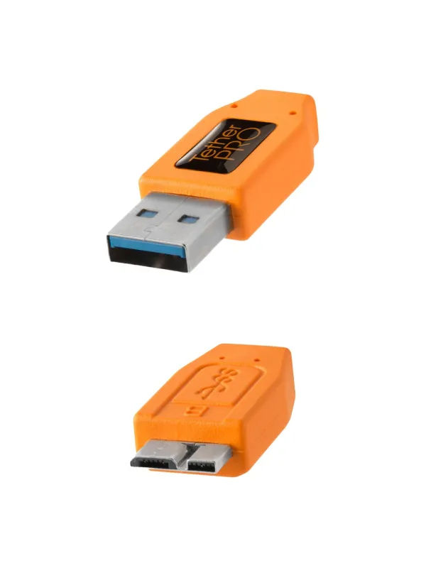 TetherPro USB 3.0 a Micro-B, 460cm, Arancio