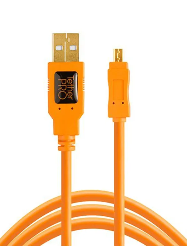 TetherPro USB 2.0A a Mini-B 8-Pin, 460cm, Arancio
