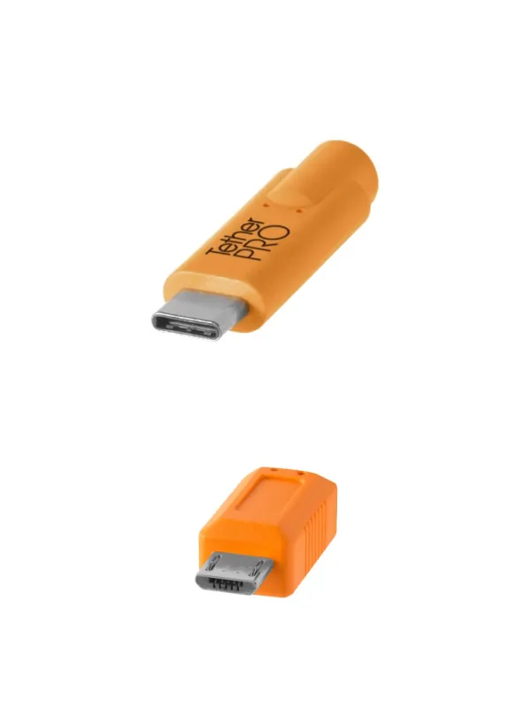 TetherPro USB-C a 2.0 Micro-B 5-Pin, 460cm, Arancio