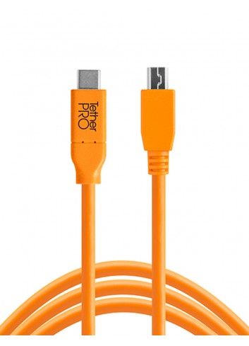 TetherPro USB-C a 2.0 Micro-B 5-Pin, 460cm, Arancio