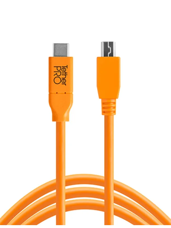 TetherPro USB-C a 2.0 Micro-B 5-Pin, 460cm, Arancio