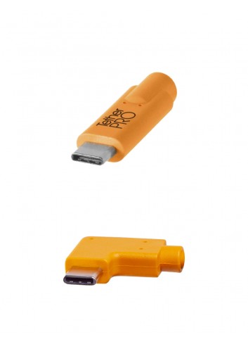 TetherPro USB-C a USB-C, 460cm, Arancio, Angolare