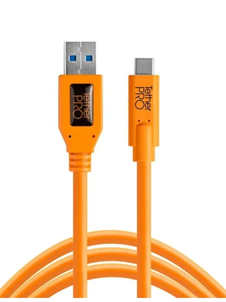 TetherPro USB 3.0 to USB-C, 460cm, Orange | D'Aponte | Theter Tools Cables