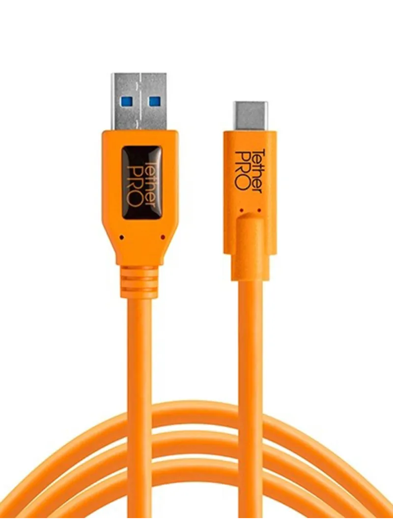 TetherPro USB 3.0 to USB-C, 460cm, Orange | D'Aponte | Theter Tools Cables