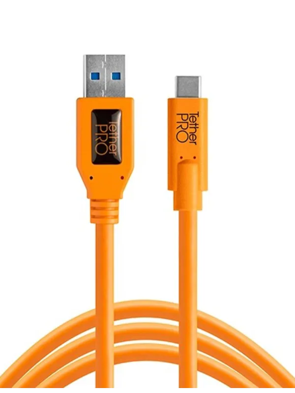 TetherPro USB 3.0 to USB-C, 460cm, Orange | D'Aponte | Theter Tools Cables
