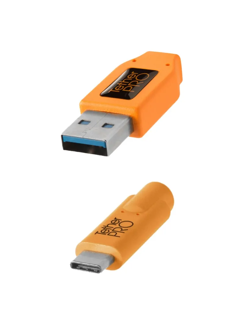 TetherPro USB 3.0 to USB-C, 460cm, Orange | D'Aponte | Theter Tools Cables