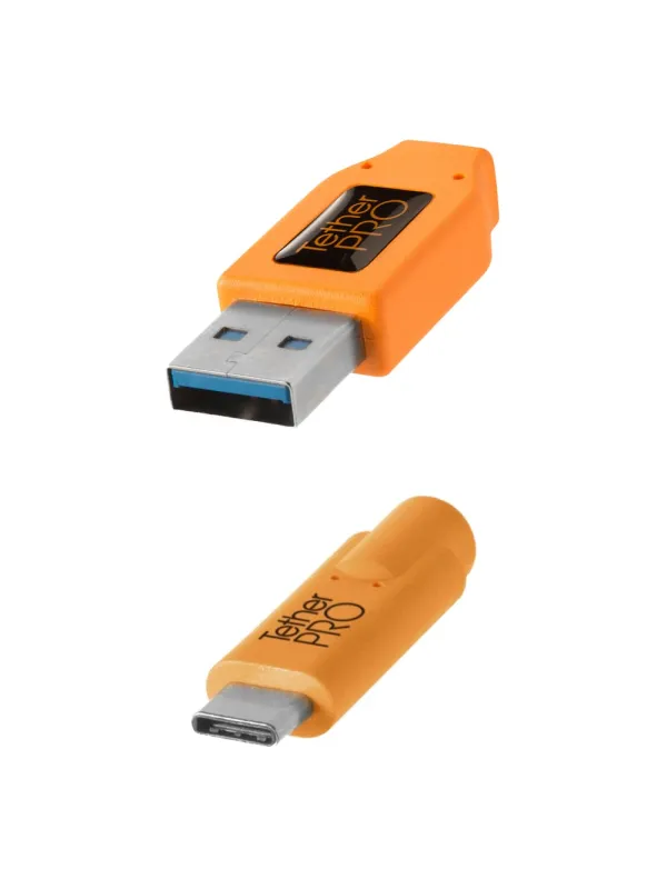 TetherPro USB 3.0 to USB-C, 460cm, Orange | D'Aponte | Theter Tools Cables