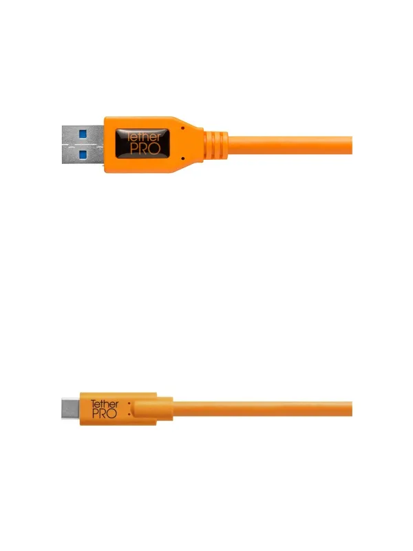 TetherPro USB 3.0 to USB-C, 460cm, Orange | D'Aponte | Theter Tools Cables