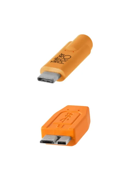 TetherPro USB-C to 3.0 Micro-B, 460cm, Orange | D'Aponte | Theter Tools Cables 2