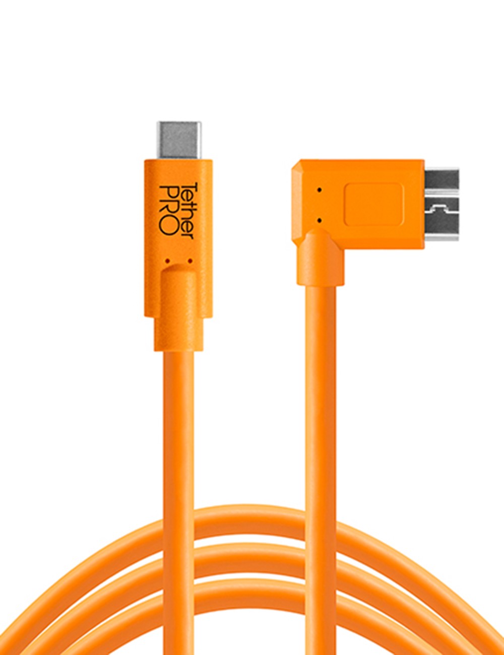 TetherPro USB-C a 3.0 Micro-B, 460cm, Arancio, Angolare