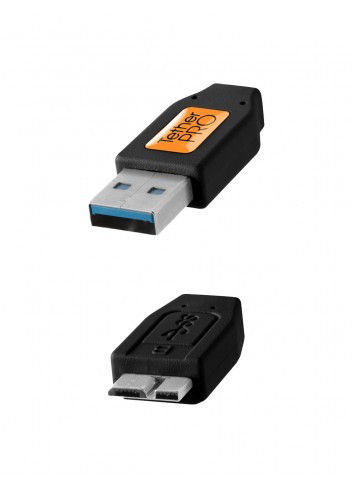 TetherPro USB 3.0 a Micro-B, 460cm, Nero