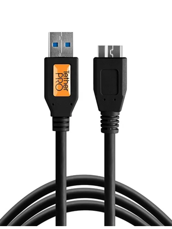 TetherPro USB 3.0 a Micro-B, 460cm, Nero