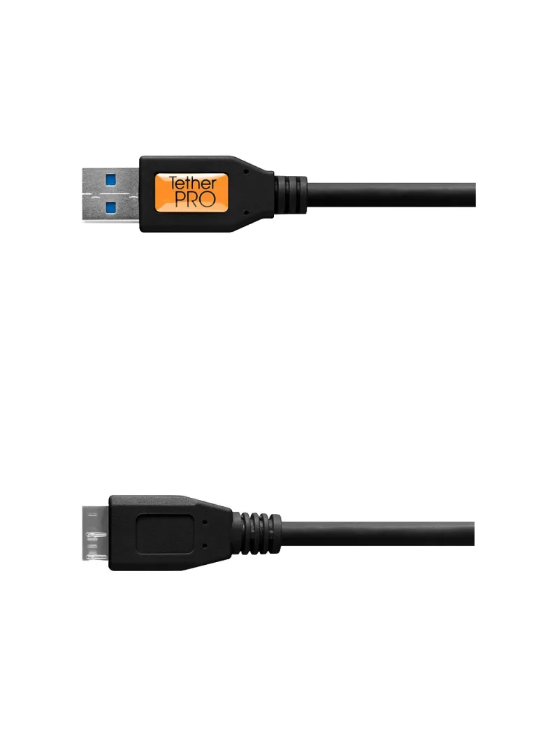 TetherPro USB 3.0 a Micro-B, 460cm, Nero