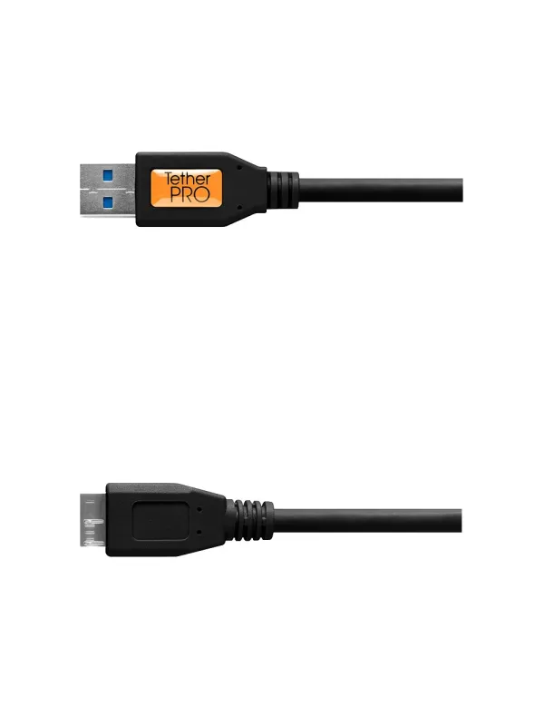 TetherPro USB 3.0 a Micro-B, 460cm, Nero