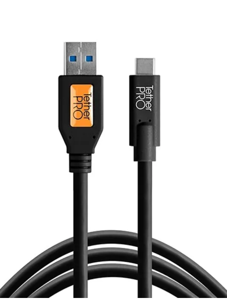 TetherPro USB 3.0 to USB-C, 460cm, Black | D'Aponte | Theter Tools Cables
